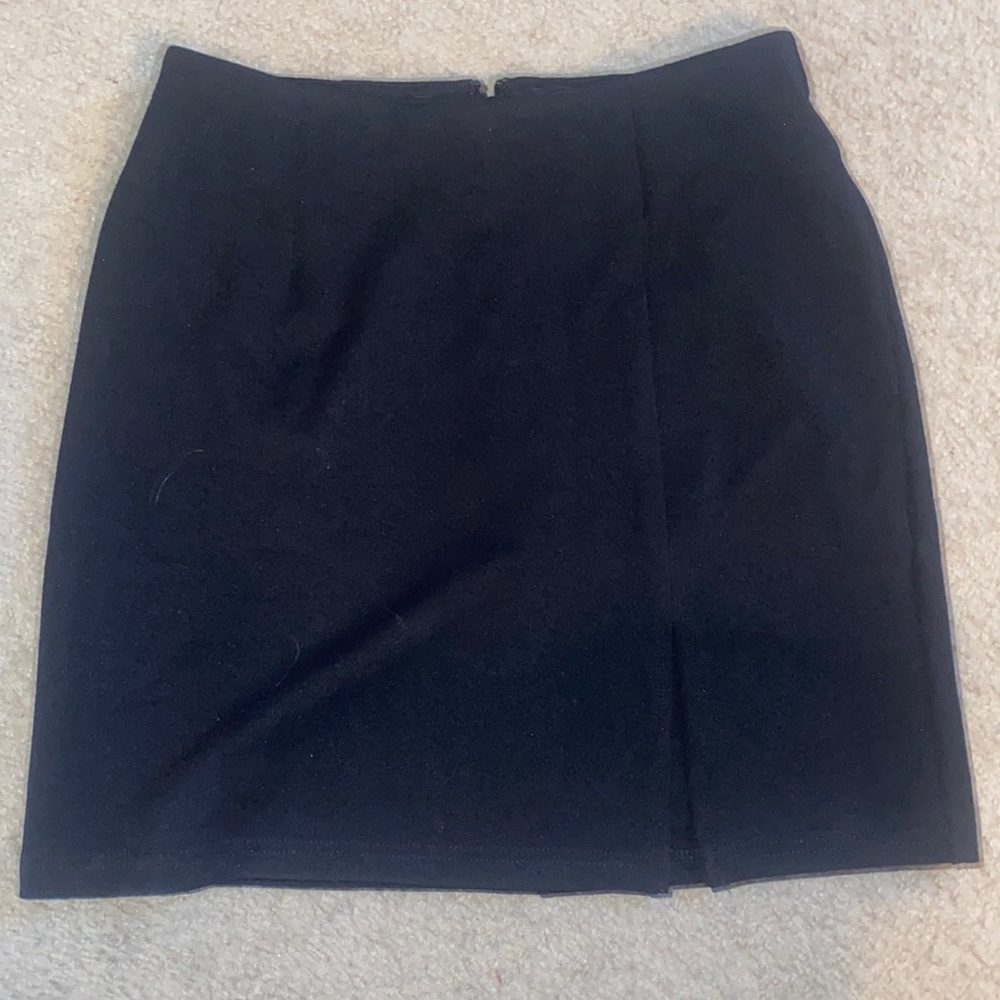Black high waisted mini skirt